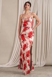  Club L Bézs Szatén Ruha Virágmintával (36) (473242)