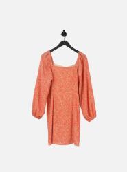 VERO MODA bézs mintás ruha, Size M, poliészter, hosszú ujjú (478420)