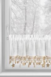 Takoy Vitrázs függöny 150x30 cm fehér-arany csillagokkal