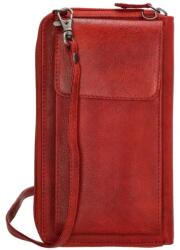 Beagles Piros bőr mobiltáska + pénztárca 2az1-ben „Dayana (K20423-017-red-HU)