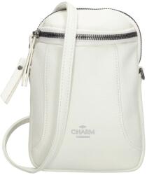 Charm London Fehér elegáns bőr mobiltáska „Belleza (K22459-003-white-HU)