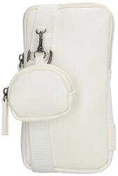 Beagles Fehér bőr mobiltáska + mini táska „DuoCarry 2 az 1-ben (K21769-003-white-HU)