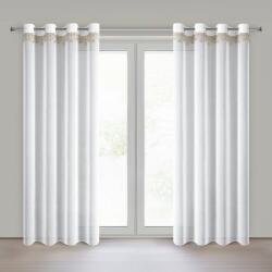 Takoy Karácsonyi függöny 140x250 cm fehér-arany csillagmintával