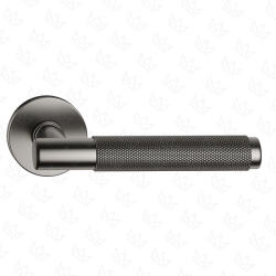 METAL-BUD TIME ajtókilincs kerek rozettás R SLIM sötétszürke - CORONA PREMIUM színben WC (49-MB-ZTIOSLGM-58)