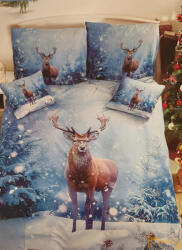  7 részes karácsonyi ágynemű szett - Ünnepváró szarvas -3D