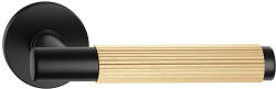 Metal-Bud TIME LINEAR ajtókilincs kerek rozettás R SLIM fekete sárgaréz kilinccsel- CORONA PREMIUM BB (50-MB-ZTLOSLCZMS-51)