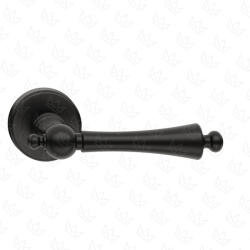 METAL-BUD CENTURY ajtókilincs kerek rozettás R CLASSIC fekete - CORONA PREMIUM WC (50-MB-ZCEOCLCZ-58)