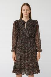 LIU JO fekete ruha, virágos, Size M, poliészter, 3/4-es ujj