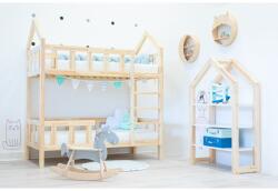  Emeletes házikó ágy függőleges prémium leesésgátlóval ágy méret: 90 x 180 cm