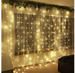  Fényfüggöny 200 db melegfehér LED 2x2 méter - toldható