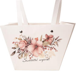 Valex Decor 10db. "Szeretettel anyának" feliratos virág táska 20(h) x 12(sz) x 12(m) cm (FBX-01)