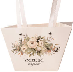 Valex Decor 10db. "Szeretettel anyának" feliratos virág táska 20(h) x 12(sz) x 12(m) cm (FBX-02)