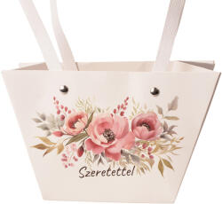 Valex Decor 10db. "Szeretettel" feliratos virág táska 20(h) x 12(sz) x 12(m) cm (FBX-04)