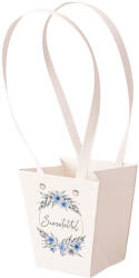 Valex Decor 10db. "Szeretettel" feliratos virág táska 12(h) x 12(sz) x 12.5(m) cm (FNP-03)