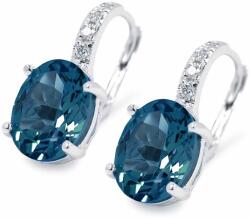 White & Black Amanda london blue topáz köves fülbevaló (AU14138)