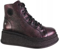 Maciejka Női bokacsizma 06309, Size 36, bőr, metál lila (06309)