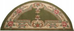  Aubusson gyapjú szőnyeg, 69×137cm, zöld félhold mintával (590-778632-3994)