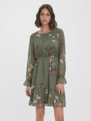 VERO MODA Zöld Sziffon Ruha, XS méret, virágos minta (563002)