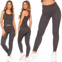 Moraj Női sport leggings, bordázott, Magas Derék, Size S/M