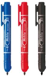Zebra Alkoholos marker 1, 3 mm, nyomógombos, Mckie Retractable Zebra írásszín piros - suplix