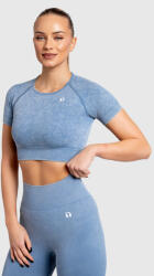 Iron Aesthetics Crop top damă Iron Aesthetics Faded, washed blue: Albastră L (P3044A16544)