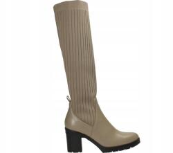 Wonders M-4523 csizma, bézs, Size 40, bőr és textil anyag (M-4523)