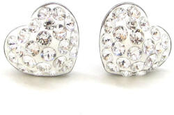 HÉRA SZÍV bedugós fülbevaló -10 mm (crystal fehér) (202104141)