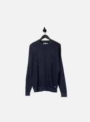 JACK & JONES Sötétkék Vékony Pulóver, Size L, 100% pamut (496144)