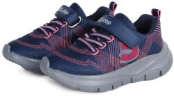 D.D.Step Pantofi sport copii, fete, cu velcro si sireturi, Albastru- Roz, 24/33 albastru/roz (13B3D7)