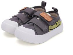 D.D.Step Tenisi pânză băieți cu velcro, gri cu crocodili, 22/31 cu model crocodil gri (148B7E)