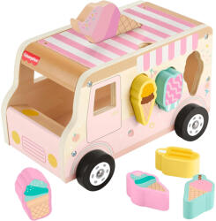 Fisher Price Jucarie din lemn cu forme, Masina de înghețată, 18 luni+ (14575E)