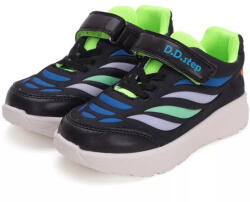 D.D.Step Pantofi sport, băieți, închidere velcro, negru/alv verde neon, 28/33 negru (14202E)