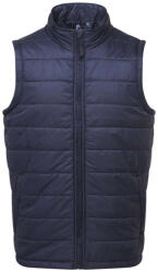 Premier PR811 könnyű vízálló steppelt férfi mellény zipzáras zsebekkel Premier, Navy-M (pr811nv-m)