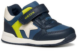 GEOX pantofi sport pentru băieți cu velcro și șireturi albastru închis/verde (149D9C)