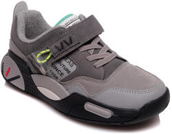 WEESTEP Pantofi sport băieți, cu velcro si siret, gri/negru, 32/37 gri (1341E4)