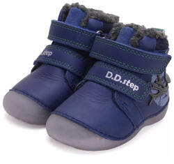 D. D. STEP pantofi luminoși cu velcro pentru băieți cu toc înalt căptușit albastru (14222F)
