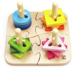 Hape Jucarie cu forme de potrivire si puzzle colorat, 18 luni+ (135797)