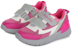 D.D.Step Pantofi sport fete, textil, alb-roz, 24/32 roz/gri (13720D)