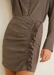 Mango Mini Kockás Szoknya, Size L, barna, viszkóz, elasztán (308994)
