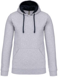 Kariban Férfi pulóver kontrasztos bélésű kapucnival, Kariban KA446, Oxford Grey/Navy-4XL (ka446oxg-nv-4xl)