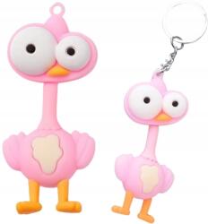  Gumi Kulcstartó, strucc, fekete/fehér, táskához, kulcsokhoz (EKC7P)