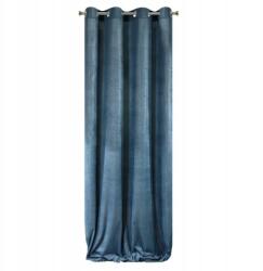 Eurofirany Függöny, karikákkal, Size 140×250cm, sötétkék, velúr, fényzáró (354495)