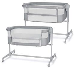 KinderKraft Neste Up 2 Állítható magasságú baba kiságy, Full Light Grey