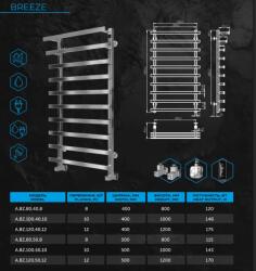  Radiator de baie din Inox Breeze 500x1200
