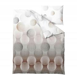 ZARATEX Pamut ágyneműhuzat garnitúra 140x200 Galaxy fehér barna fekete geometrikus mintával