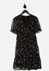 VERO MODA Fekete Sziffon Ruha Mintás (xs) (563422)