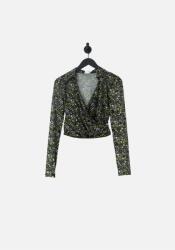 Noisy May Fekete virágmintás top (M) (474918)