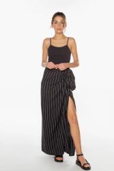 Silvian Heach Fekete csíkos szoknya, Size XS, viszkóz, maxi (396270)