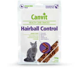  CANVIT CANVIT Snack Hairball, S-XL, Rață, punguță recompense funcționale pisici, limitarea ghemurilor de blană, 100g