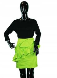  Egyszerű Zöld Kétrétegű Volános Szoknya, Size 40 (127833)